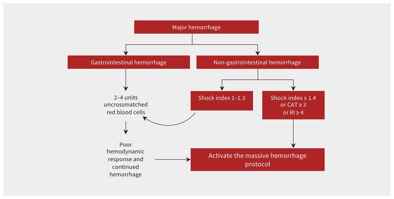Nonsurgical management of major hemorrhage